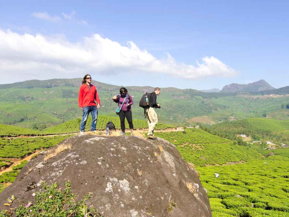 About a619fc14 tourists on the top of a rock in munnar